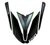Resin Bike Adhesivos Moto Compatibles con Kawasaki Versys 650 2017-2021 Green. Protección Guardabarros Defensas Laterales de Choques y Arañazos Moto. Pegatinas 3D Resinadas Made in Italy