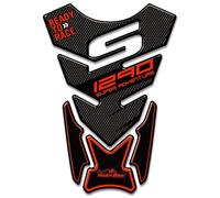 Resin Bike Adhesivos Moto Compatibles con KTM 1290 Super Adventure S 2017-2020. Protection de Tanque de Choques y Arañazos Moto. Pegatinas 3D Resinadas Made in Italy