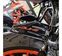 Resin Bike Adhesivos Moto Compatibles con KTM Duke 125 200/250/390 2017-2023. Talonera Protector de Talón Contre Choques y Arañazos. Par de Pegatinas 3D Resinadas Talonera Moto Made in Italy