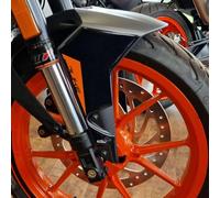 Resin Bike Adhesivos Moto Compatibles con KTM Duke 125 2021-2023. Protector de Barras de Horquilla Antirrayas y Antigolpes. Pegatinas 3D Resinadas Made in Italy