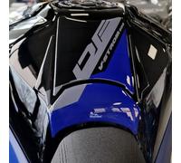 Resin Bike Adhesivos Moto Compatibles con Suzuki V-Strom 800 DE 2023-2024 Black/Blue. Protection de Tanque de Choques y Arañazos Moto. Pegatinas 3D Resinadas Made in Italy