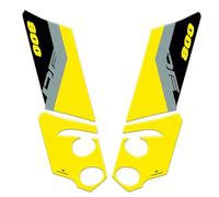 Resin Bike Adhesivos Moto Compatibles con Suzuki V-Strom 800 DE 2023-2024 Green. Protector de Barras de Horquilla Antirrayas y Antigolpes. Pegatinas 3D Resinadas Made in Italy