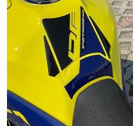 Resin Bike Adhesivos Moto Compatibles con Suzuki V-Strom 800 DE 2023-2026 Yellow. Protection de Tanque de Choques y Arañazos Moto. Pegatinas 3D Resinadas Made in Italy