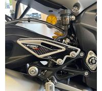 Resin Bike Adhesivos Moto Compatibles con Triumph Street Triple 765 RS 2023-2025. Protectores Grip Talonera de Pedana Antirrayas y Antigolpes. Par de Adhesivos Resinados 3D Made in Italy
