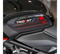 Resin Bike Adhesivos Moto Compatibles con Triumph Trident 660 2021-2025. Protección Latérales del Tanque de Choques y Arañazos Moto. Par de Pegatinas 3D Resinadas Made in Italy
