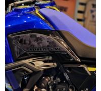 Resin Bike Adhesivos Moto Compatibles con Yamaha Tenere 700 World Raid 2022-2025. Protección Latérales del Tanque de Choques y Arañazos Moto. Par de Pegatinas 3D Resinadas Made in Italy