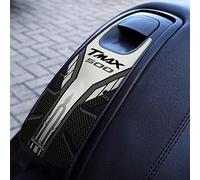 Resin Bike Adhesivos Scooter Compatibles con Yamaha Tmax 500 T-MAX 2001-2007. Protección Tapa Depósito y Túnel Central Antirrayas y Antigolpes. Adhesivos Resinados 3D Efecto Carbono y Blanco