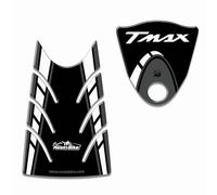 Resin Bike Adhesivos Scooter Compatibles con Yamaha Tmax 500 T-MAX 2008-2011. Protección Tapa Depósito y Túnel Central Antirrayas y Antigolpes. Adhesivos Resinados 3D Negro y Blanco
