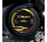 Resin Bike Adhesivos Scooter Compatibles con Yamaha Tmax 500 T-MAX 530 2001-2016. Protección Carter Variador Antirrayas y Antigolpes. Par de Adhesivos Resinados 3D Negro y Oro