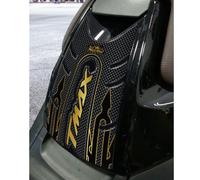 Resin Bike Adhesivos Scooter Compatibles con Yamaha Tmax 500 T-MAX 530 2008-2016. Protección Tapa Depósito y Túnel Central Antirrayas y Antigolpes. Adhesivos Resinados 3D Efecto Carbono y Oro