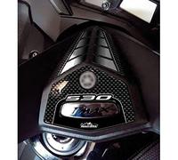 Resin Bike Adhesivos Scooter Compatibles con Yamaha Tmax 530 2012-2016 Carbono. Protección Placa de Dirección Frontal Antirrayas y Antigolpes. Adhesivos Resinados 3D Made in Italy