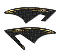Resin Bike Adhesivos Scooter Compatibles con Yamaha Tmax 530 2012-2016 Oro y Carbono. Protección Lateral Bajo Asiento Antirrayas y Antigolpes. Adhesivos Resinados 3D Made in Italy