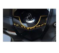 Resin Bike Adhesivos Scooter Compatibles con Yamaha Tmax 530 2012-2016 Oro y Carbono. Protección Zona de Llave Antirrayas y Antigolpes. Adhesivos Resinados 3D Made in Italy