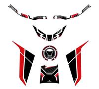 Resin Bike Kit Adhesivos de Moto Compatibles con Africa Twin 2024-2025 Black. Protection de Réservoir, Guardabarros, Paramanos de Choques y Arañazos de Moto. Kit Pegatinas 3D Resinadas Made in Italy