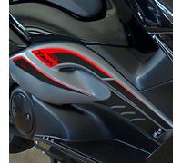 Resin Bike Pegatinas 3D de motocicleta compatibles con Yamaha Tmax 500 e 530 2008-2011. Protecciones laterales boomerang de impacto y arañazos. Pegatina de resina - efecto fibra de carbono - Made in