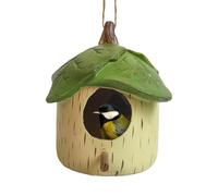 Resin Bird House - Decorative Bird Houses | Resin Handicrafts Funny Nesting Boxes,Sheltered Warm Place Waterproof and Sunproof Unique Design Bluebird Hummingbird Sparrow