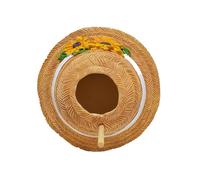 Resin Birdhouse Shelter - Hat Style Outdoor Nesting, 16,68 cm Garden Habitat with Hanging Design, Wildlife Accessory, Yard Structure, Nature Viewing for Small Bird Resting Backyard Patio Spaces
