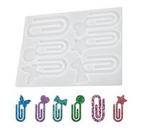Resin Bookmark Mold, Silicone Clip Bookmark Maker, Nonstick Craft Tool with 7.87x5.31x1.57 Inches, Book Lovers for Gift Making, Students, Kids, Teens, Men, Women, Reading Projects