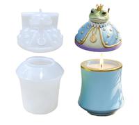 Resin Candle Holder Mold - Frog Silicone Mold, Frog Shape Silicone Molds for Epoxy Resin Casting, Flexible Nonstick Easy Release Candle Holder Molds, DIY Craft Mould for Pen Holders & Decor