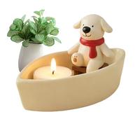 Resin Candlestick Holder, Anti-Tip Table Decor, 5.5 Inches Funny Candle Stand with Sturdy Build, Cute Candle Holder, Table Centerpiece with Sturdy Design, Candles Holders for Living Room and Bedroom