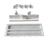 Resin Casting Mold - 26x5x4cm Christmas Tray, Silicone Crafting Form, Concrete Epoxy Molding Tool | Multi-Purpose Creative Kit for Classroom Studio Home Ornament Making and Education