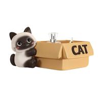 Resin Cat Key Bowl - Entryway Table Ornament with Storage Tray, Desk Decorative Accessory, Trinket Holder, Organization Tool | Candy Usage, Entryway Placement, Home Living Room Setup, Bedroom Cabinet