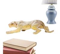 Resin Cheetah Figurine - Walking Leopards Tabletop Statue | Decorative Cheetah Ornament for Bookshelf, Table, Kitchen, Bedroom, Living Room, Living Room, Cabinet, Office, Home Decor, Realistic Animal