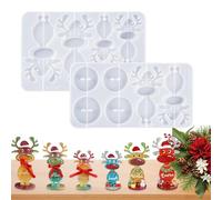Resin Christmas Elk Silicone Mold - 2PCS Christmas Reindeer Silicone Molds | Epoxy Resin Crafts Reindeer Casting Mold | Seasonal Holiday Art Craft Moulds for Epoxy Clay Polymer Wax Home Decoration Pro