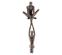 Resin Couple Sculptures, 7.6 X 2.5in Abstract Art Figurine Man Lifting Woman Dancing Figurine for Living Room Office Bedroom Shelf