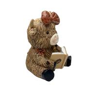 Resin Cow Figurine - Coffee Inspired Animal Sculpture | Home Decoration For Farmhouse, Living Room, Kitchen, Office Desk, Holiday Party, Rustic Coffee Table Accent, Cute Farm Animal Ornament, Gift For