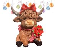 Resin Cows - Charming Love Valentines Day Decorations,Cow Small Figurines Desk Decor Artist | Larga duración decorativa Art For Him Her Boyfriend Husband Wife Parejas Bedroom Living Room Office Party
