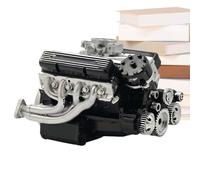 Resin Engine Model, V8 Building Block, 5.91x4.33in Realistic Science Toy, Educational STEM Kit, Desk Decor Set for Kids, Living, Bookshelf, Display, Home Stand
