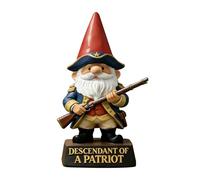 Resin Gnome Statue, Patriotic Dwarf Figurine, Strong Resin Material Ensures Long Lasting Whimsical Decoration for Indoor Home Decor Living Room Bedroom Bathroom Shelf Apartment Dorm Coffee Table