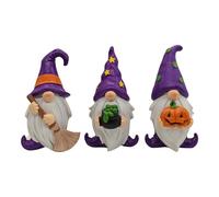Resin Gnomes, Halloween Lawn Figurines, 4.92in Portable Decorative Set, Weather Resistant Design, Versatile Resin Material for Yard, Garden, Porch, Table, Window, Indoor, Outdoor Decor