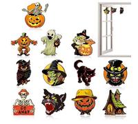 Resin Halloween Decorations | 12pcs Tiny Hanging Ornaments for Tree with String | Hallowe'en Wall Decor, Miniature Halloweeen Ornament, Indoor and Outdoor Decorate