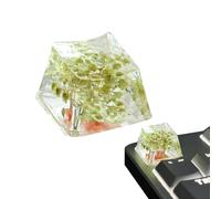 Resin KeyCap - SA Profile Floral KeyCap, Gypsophila Keycap Backlit | Keycap de juego transparente, teclado translúcido hecho a mano, decoración del teclado mecánico, teclado R4 ergonómico