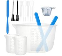 Resin Measuring Cups, Silicona Mixing Kit Graduated Craft Tool Set Pipetas | Graduated Silicone Design, Mixing Stir Accessories, Cups Pipetas Gloves, for Beginners Coaster Jewelry Resin Crafting