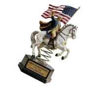 Resin Men Riding Horse Statue, Commemorative Desktop Decor, Office Shelf