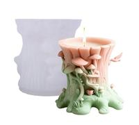 Resin Molds,DIY Mushroom Tree Stump Easy Release,Funny Container Molds Resin Supplies - Wax Plaster Clay Brush Holder Pencil Cup Flower Pot Holiday Party Favors