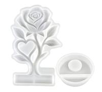 Resin Molds Silicone - Rose Non Stick Reusable Making, Tea Light Candles Holder Epoxy Mold for DIY Crafts, Home Decor, Table Centerpieces Party Favors Birthday Wedding Use