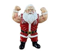 Resin Muscle Santa Christmas Figurine | Fun Humorous Holiday Décor Statue Made Of Resin, Perfect Christmas Figurine For Thanksgiving, Birthdays, Parties, Offices, Home, Room, Car, Desk, School, Dorm,