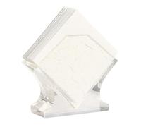 Resin Napkin Holder - Square Commercial Paper Towel Stand (570g) - Tabletop Vertical Storage in 4 Colors Servilleteros(Transparent 2)