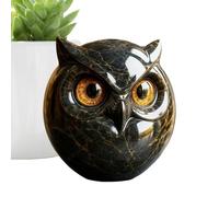 Resin Owl Statue, Desktop Animal Figurine, 3.94x3.94x3.94 Inches Hand Painted Owl Sculpture, Decorative Ornament, Ideal for Patio, Table, Porch, Mantel, Bedroom, Yard, Garden, Fireplace Display