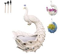 Resin Peacocks Wall Planter, Outdoor Vertical Hanging Peacocks Decorative Planters,Unique Mounted Animal Flower Pot with Drainage for Indoor Garden Balcony Yard Plant Lovers
