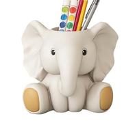 Resin Pencil Holder, Cute Elephant Storage, 5.91x5.12x4.72 Inches Desk Pen Organizer with Durable Design, Pencil Holder for Desk, Elephant Holders with Charming Look, Organizer for Kids Students