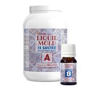 Resin Pro Liquid Mold: Silicona líquida para moldes (5,25Kg) creación de moldes para epoxi, poliuretano, cera, jabón, yeso, cemento - dureza 15 Shores - 100% Made in Italy