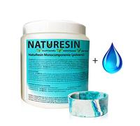 Resin Pro NatuResin - Resina monocomponente 5 Kg - Resina a base de agua mineral - Para la creación de complementos y objetos.