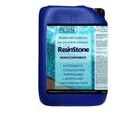 RESIN PRO - Resina metacrílica monocomponente ResinStone - Revestimiento para suelos de hormigón impreso, consolidante, impermeable, a prueba de polvo, transitable - 5 L 75m2.