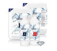 Resin Pro Super Transparente Bicomponente A+B Resina Epoxi Muy Líquida, Efecto Agua, Ideal Para Creaciones Artísticas, Joyas, Decoraciones, Objetos - 800 gr