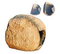 Resin Simulation Rock Cave, Rock Cave, Magnetic Reptil Hide, Small Reptile Hide, Magnetic Reptil Cave, Tank Decoration, Terrarium Habitat Decor Cave for Turtles Lizards Snakes Crab